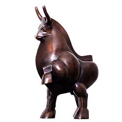 Taurus M | bronzen beeld van een stier van Frans van Straaten koopt u nu online! ✓Hoogste kwaliteit & service ✓Veilig betalen ✓Gratis verzending